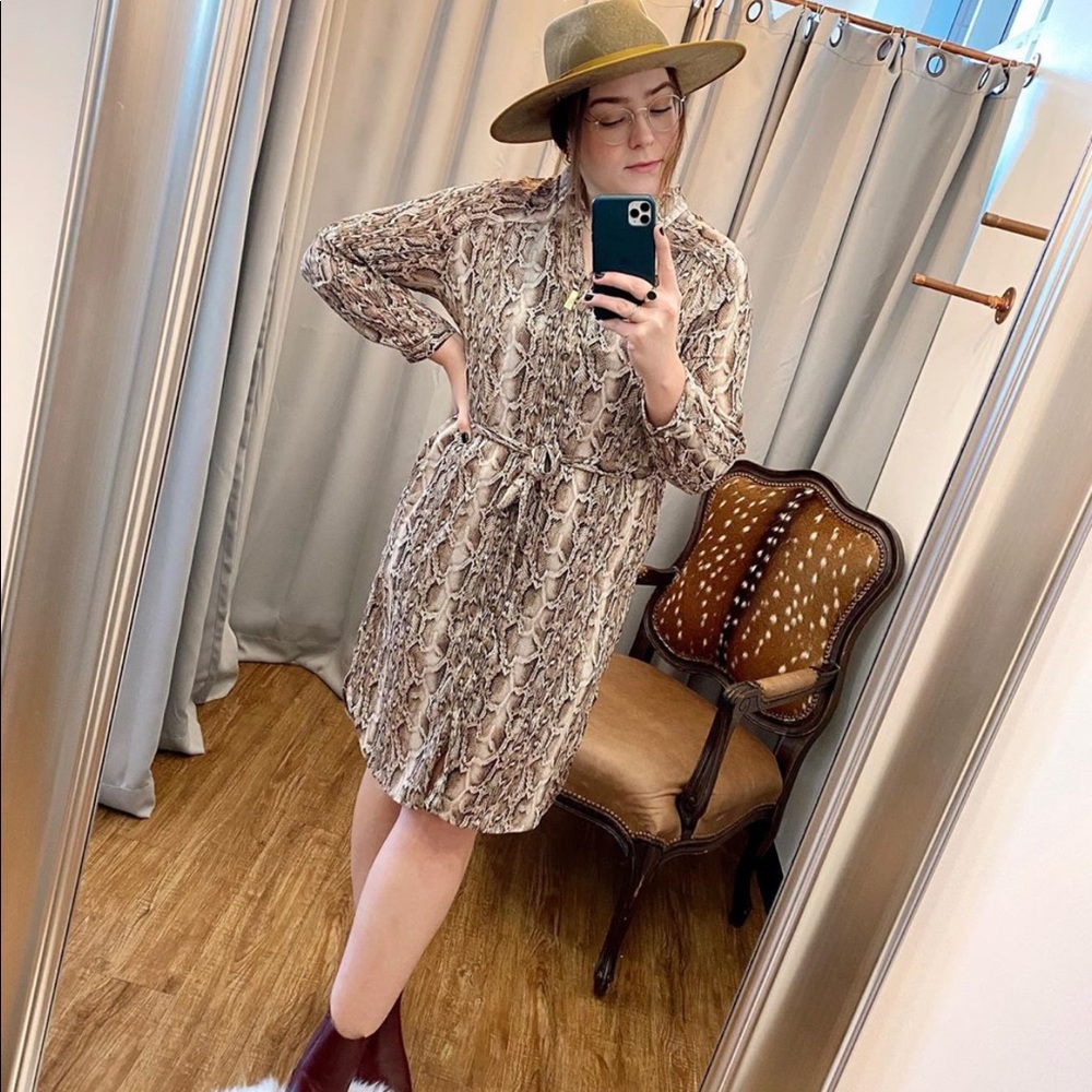 Love Stitch Snake Print Dressssss